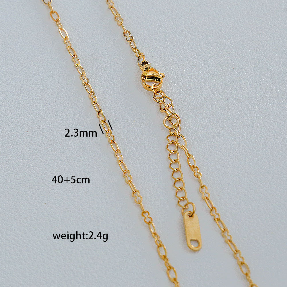 Ciondolo da donna con nappa, catena serpentina placcata in acciaio inossidabile, geometrico minimalista