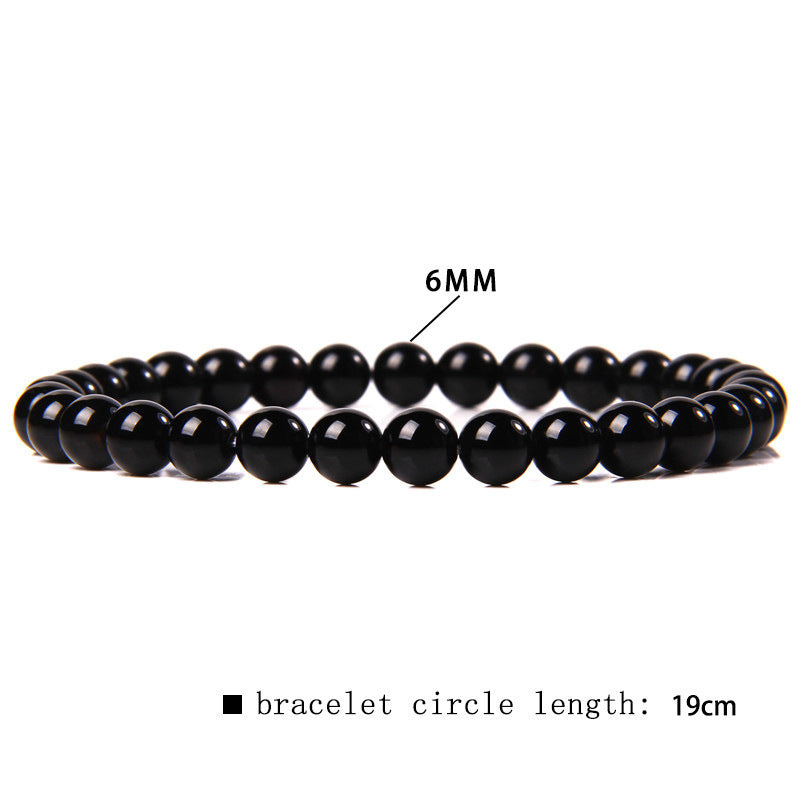 Elegant Casual Geometric Natural Agate Beaded Bracelet Unisex 6mm