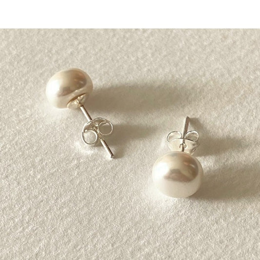 Orecchini Minimalisti da Donna con Perle Barocche a Goccia in Argento Sterling 925