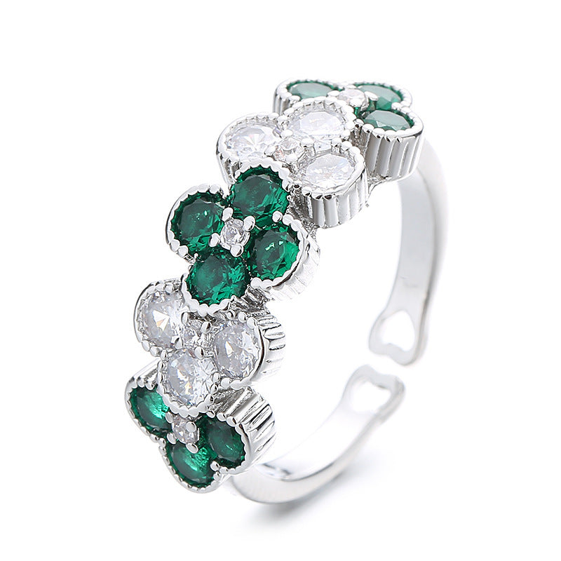 Anello Stellato Regolabile Minimalista da Donna in Rame Placcato con Design a Lettera o Numero