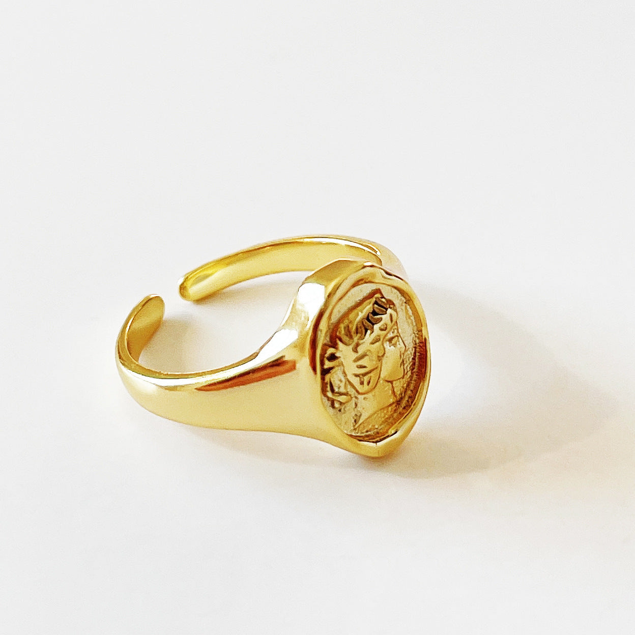 Sweet 925 Sterling Silver Inlaid Heart Geometric Ring for Women