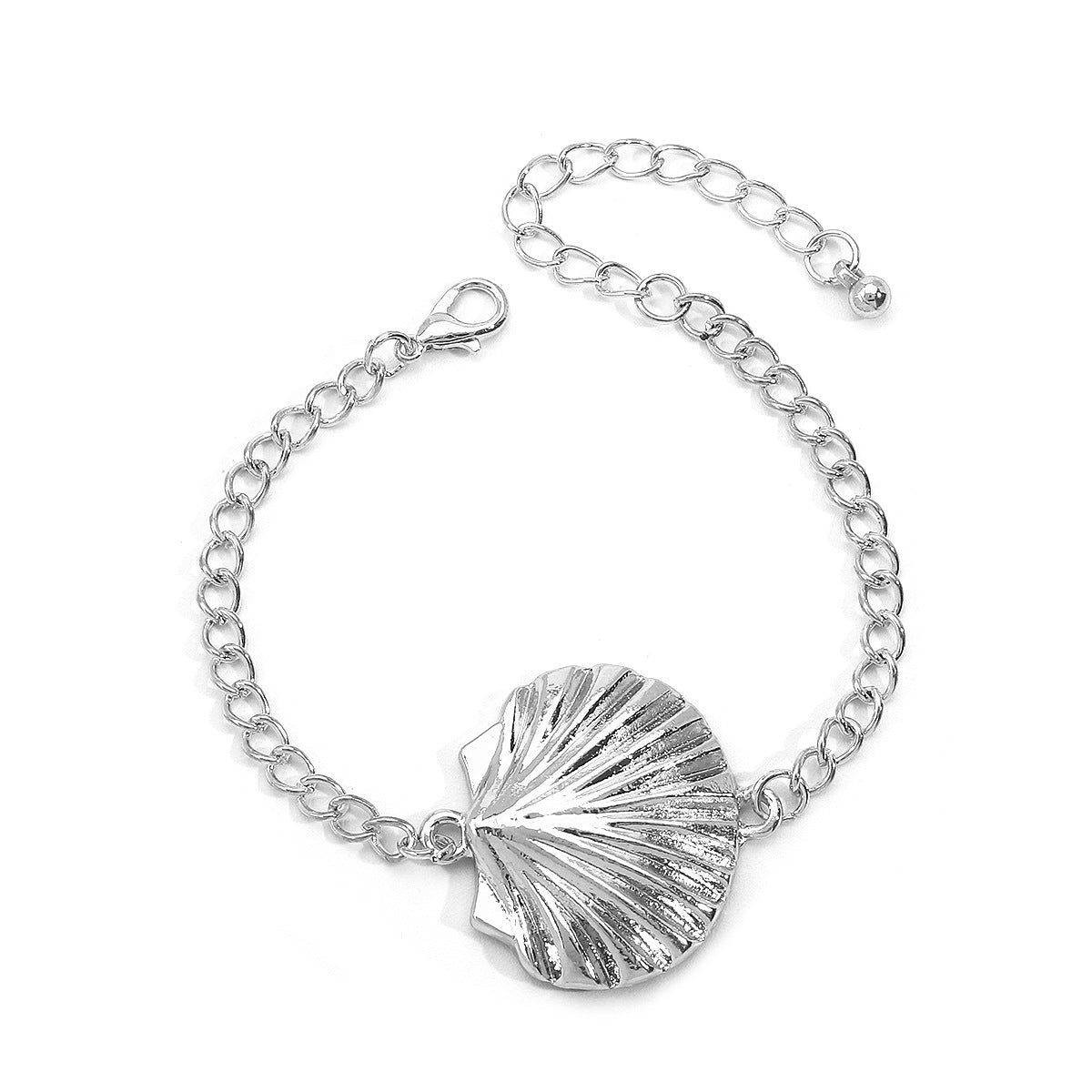 Elegante Collar con Colgante de Estrella de Mar y Concha en Aleación con Acabado Bañado para Mujer