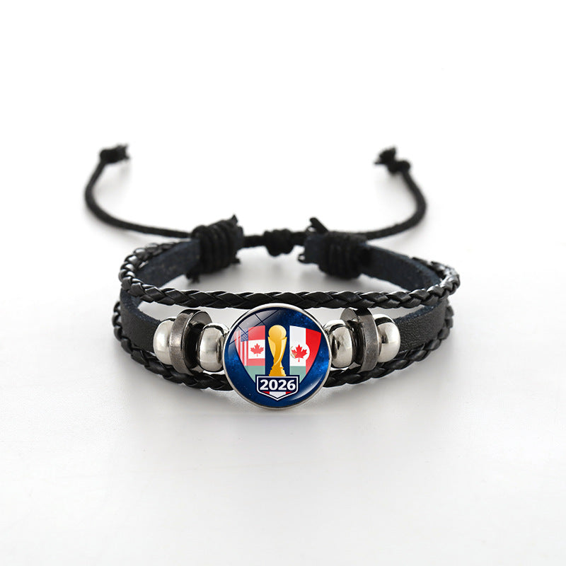 Unisex Leather Bracelet Fashion Casual Woven Bangle