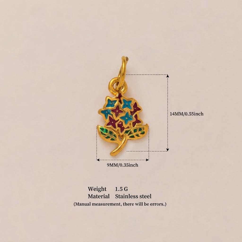 Vintage PVD 18K Gold Plated Stainless Steel Eyeshadow Palette Charm Bar