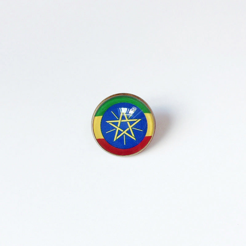 Pin de Solapa de Aleación Esmaltado Personalizado con Diseño de Bandera del Mundo para Hombres y Mujeres