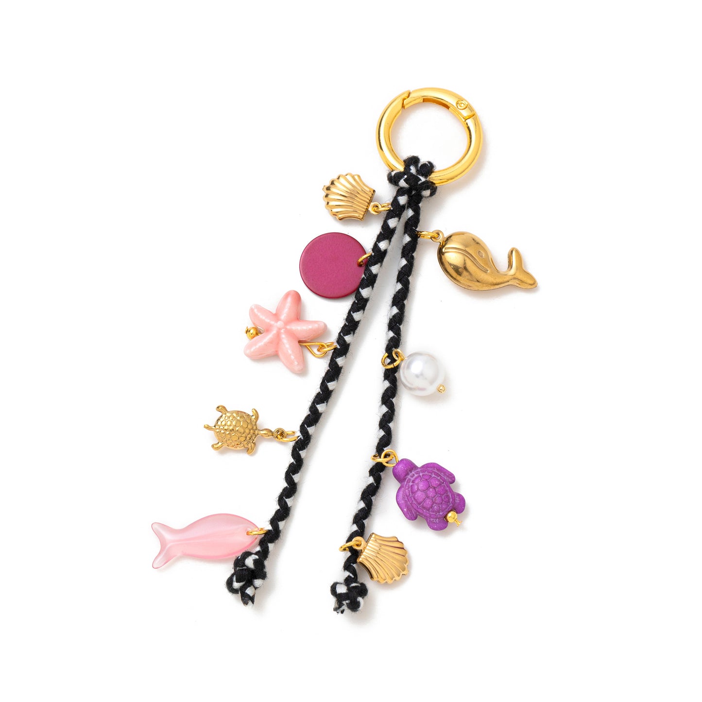 Vintage Sweet Heart Shell Conch Fish Bone Alloy Plated Charm Bar Pendant for Bag Bracelet DIY Accessories