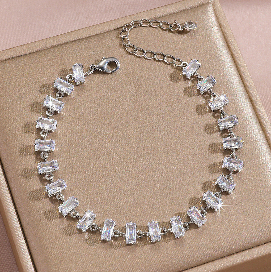 Luxury Gold Plated Brass Leaf Bracelet with Cubic Zirconia Inlay Unisex Floral Design