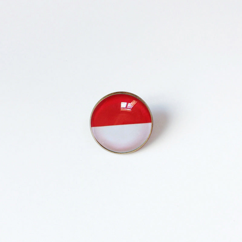 Pin de Solapa de Aleación Esmaltado Personalizado con Diseño de Bandera del Mundo para Hombres y Mujeres