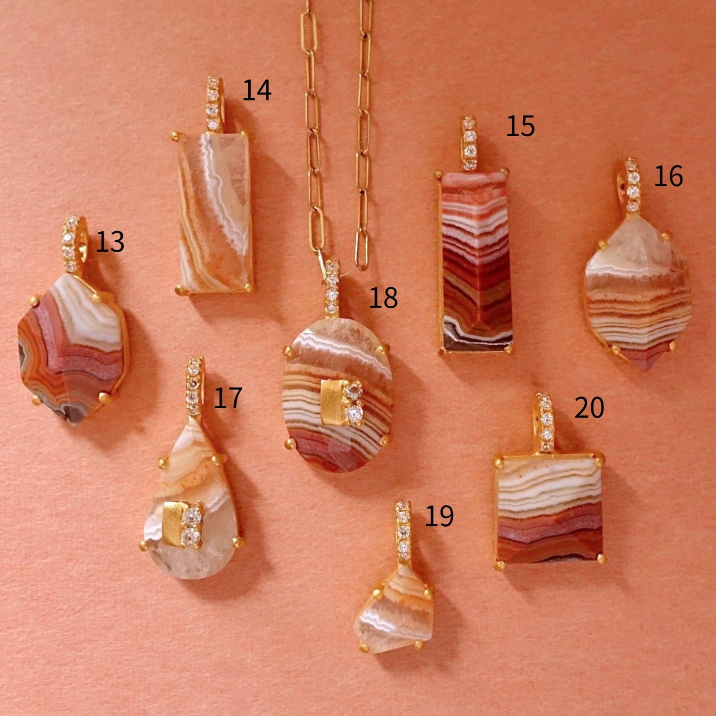 Vintage 18K Gold Plated Heart Shape Brass Pendant with Gemstone Inlay and Drip Oil Charm Bar for Women
