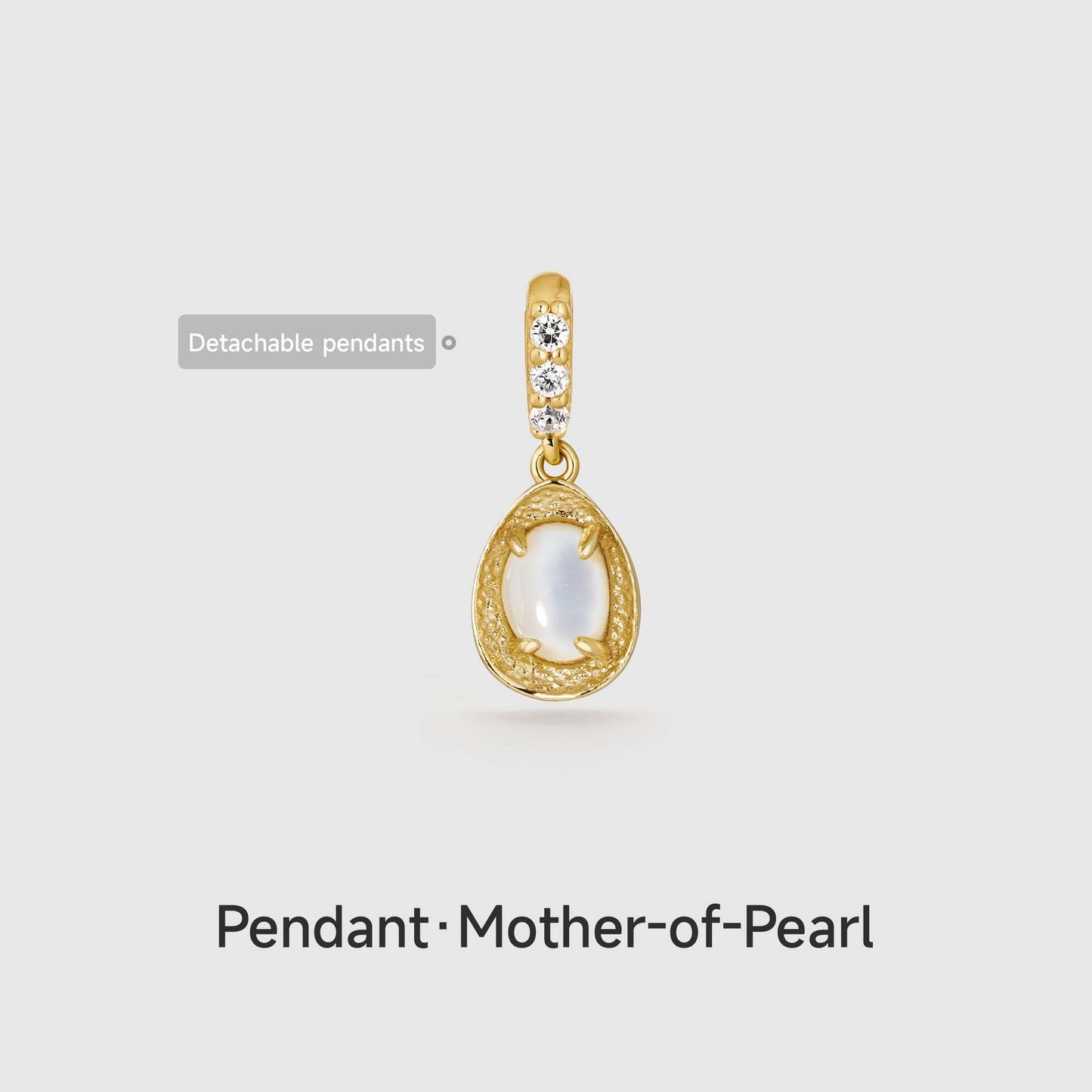 Ciondolo/Charm a Barra in Ottone Vintage Placcato Oro 14K a Forma di Cuore con Zirconi Cubici