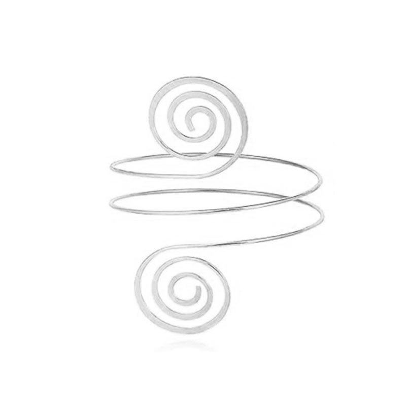 Punk Minimalist Moon Geometric Plated Alloy Arm Cuff for Women