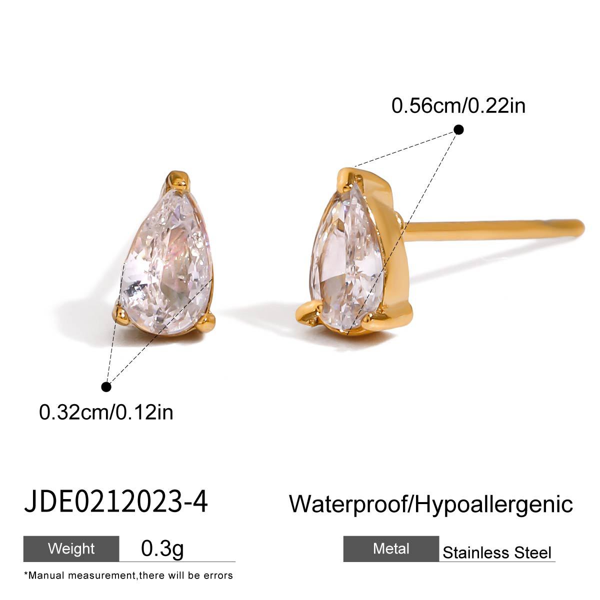 Orecchini a Cerchio Minimalisti Geometrici in Acciaio Inossidabile con Intarsio di Strass per Donna, Gioielli per Orecchie in Acciaio al Titanio Placcato Ipoallergenico
