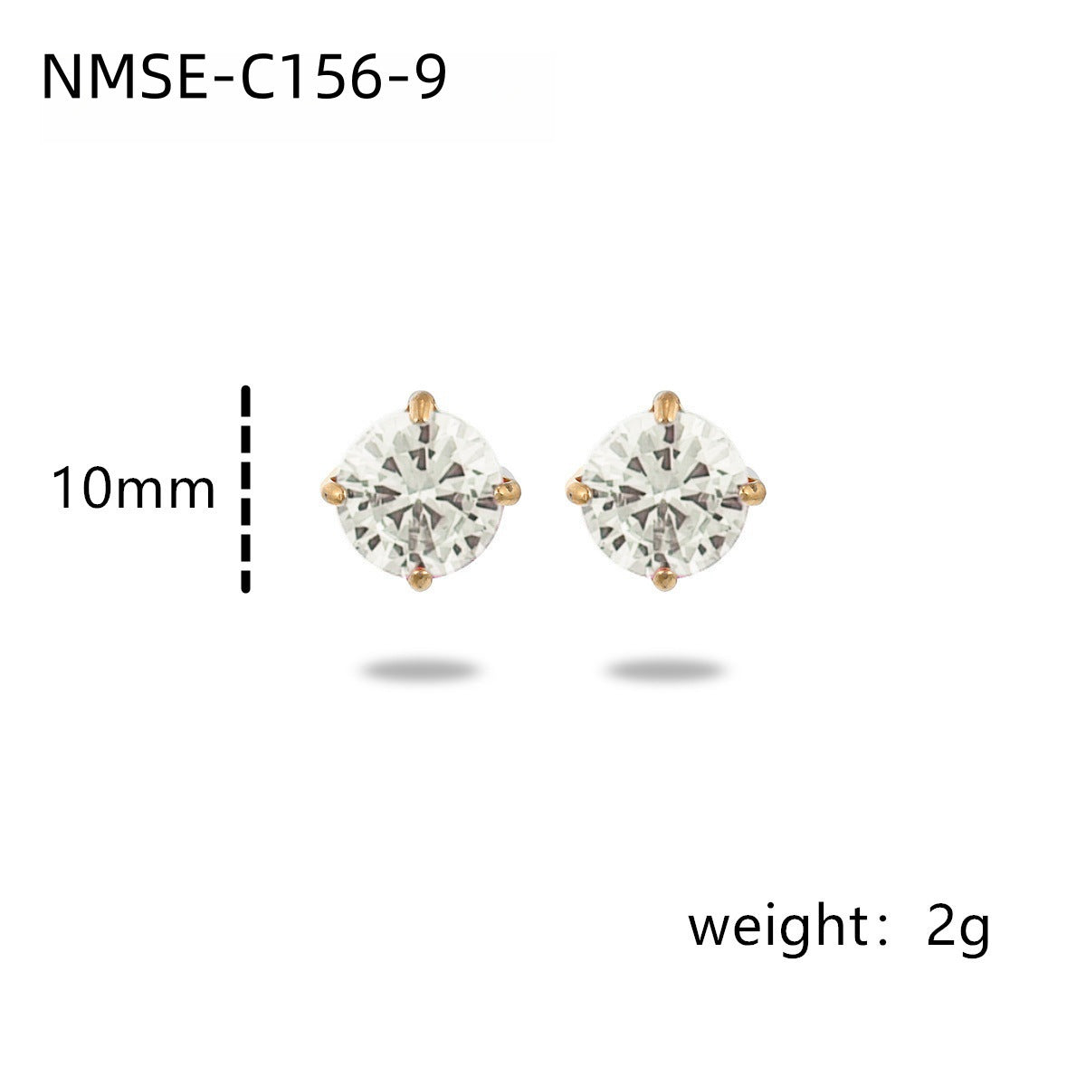 Pendientes minimalistas pequeños de acero inoxidable geométricos para mujer con circonita colorida y chapado al vacío en oro de 18K