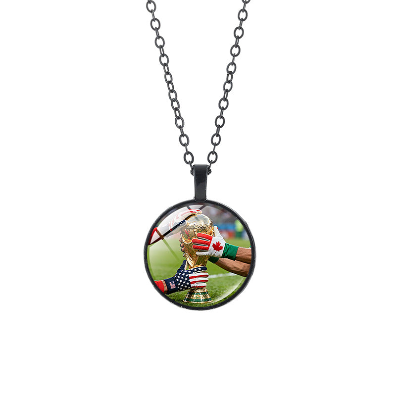 Sporty Geometric Crystal Pendant Alloy Plated Necklace Unisex Casual Chain