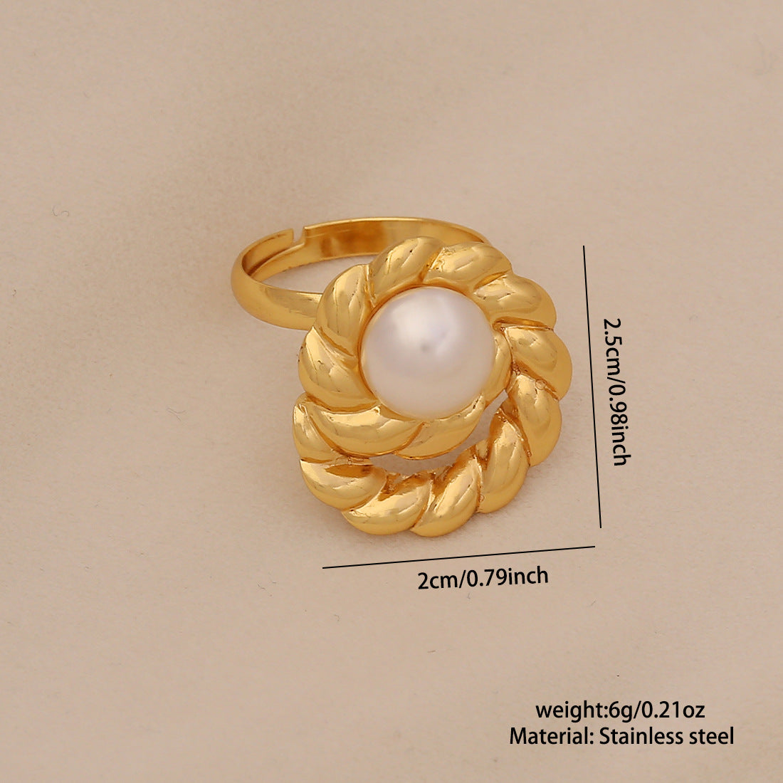 Anello in acciaio inossidabile da donna con farfalla e cuore, finitura placcata