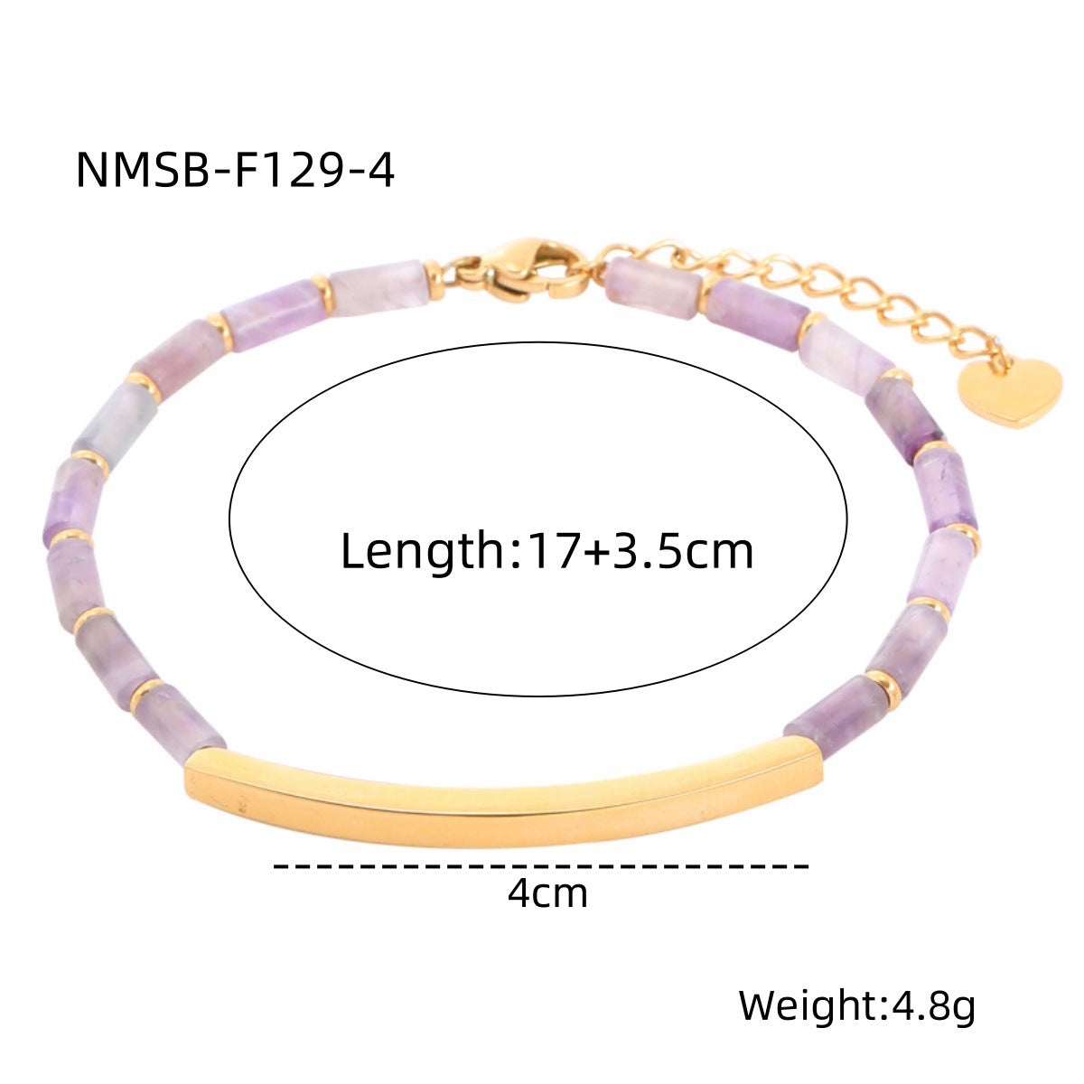 Bracciale da donna in acciaio inossidabile placcato oro 18K con motivo a nodi di bambù, design geometrico rettangolare, stile ufficio minimalista