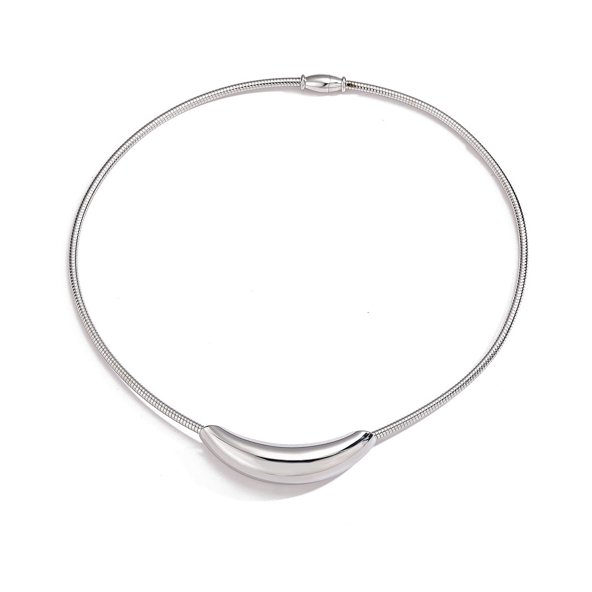 Minimalist Geometric Titanium Steel Necklace for Women with Irregular Shape Design, Fade-Resistant Fashion Pendant