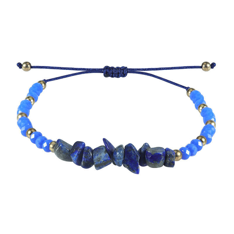 Bohemian Vintage Geometric Natural Crystal Chip Bracelet Unisex Handmade Friendship Jewelry