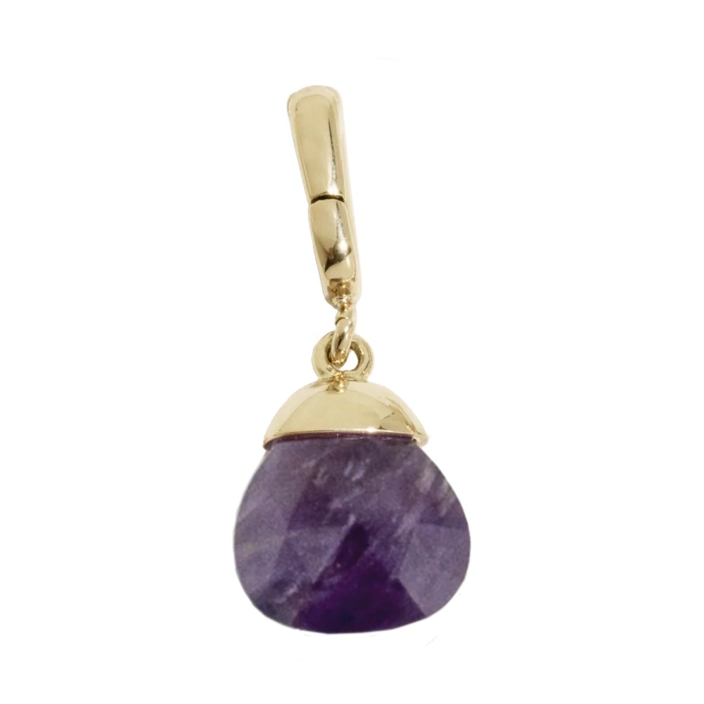 Colorful Birthstone Cubic Zirconia Teardrop Plated Stainless Steel Necklace