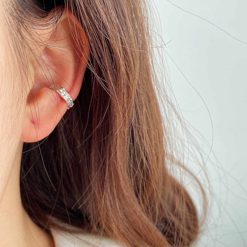 Pendientes de Plata de Ley 925 con Forma de Rombo Texturizado Irregular para Mujer con Estilo Geométrico y Atrevido