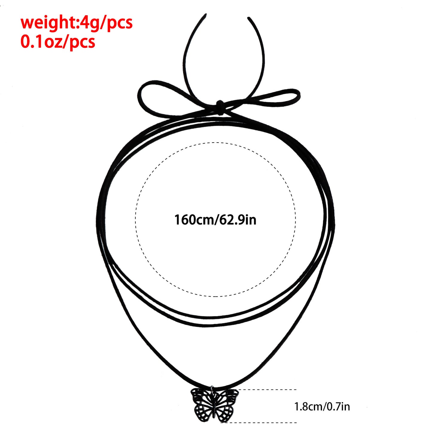 Minimalist Adjustable Black Butterfly Pendant Necklace in Alloy with Plated Finish for Women
