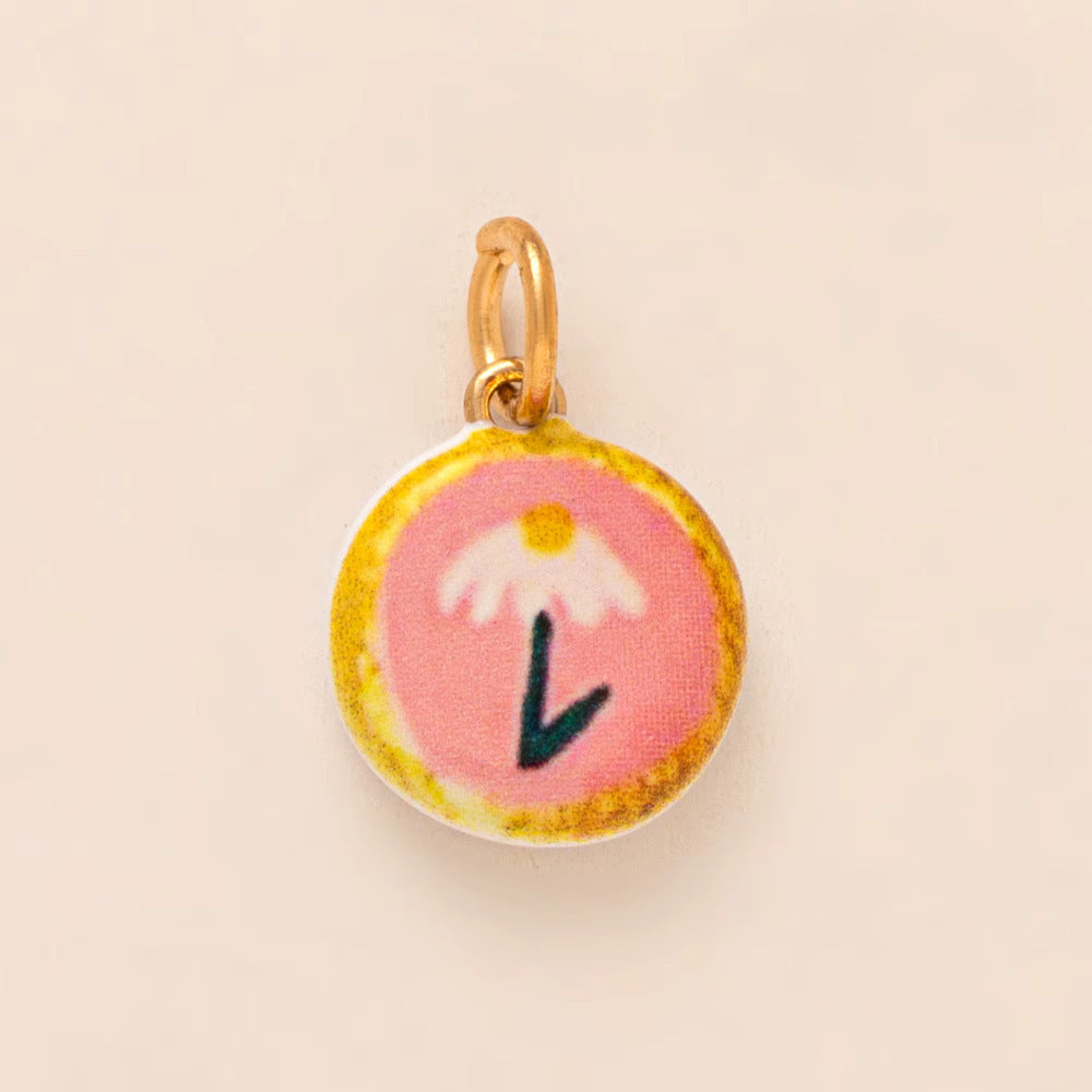 Minimalist Luxury 18K Gold Plated Heart Teardrop Floral Brass Pendant