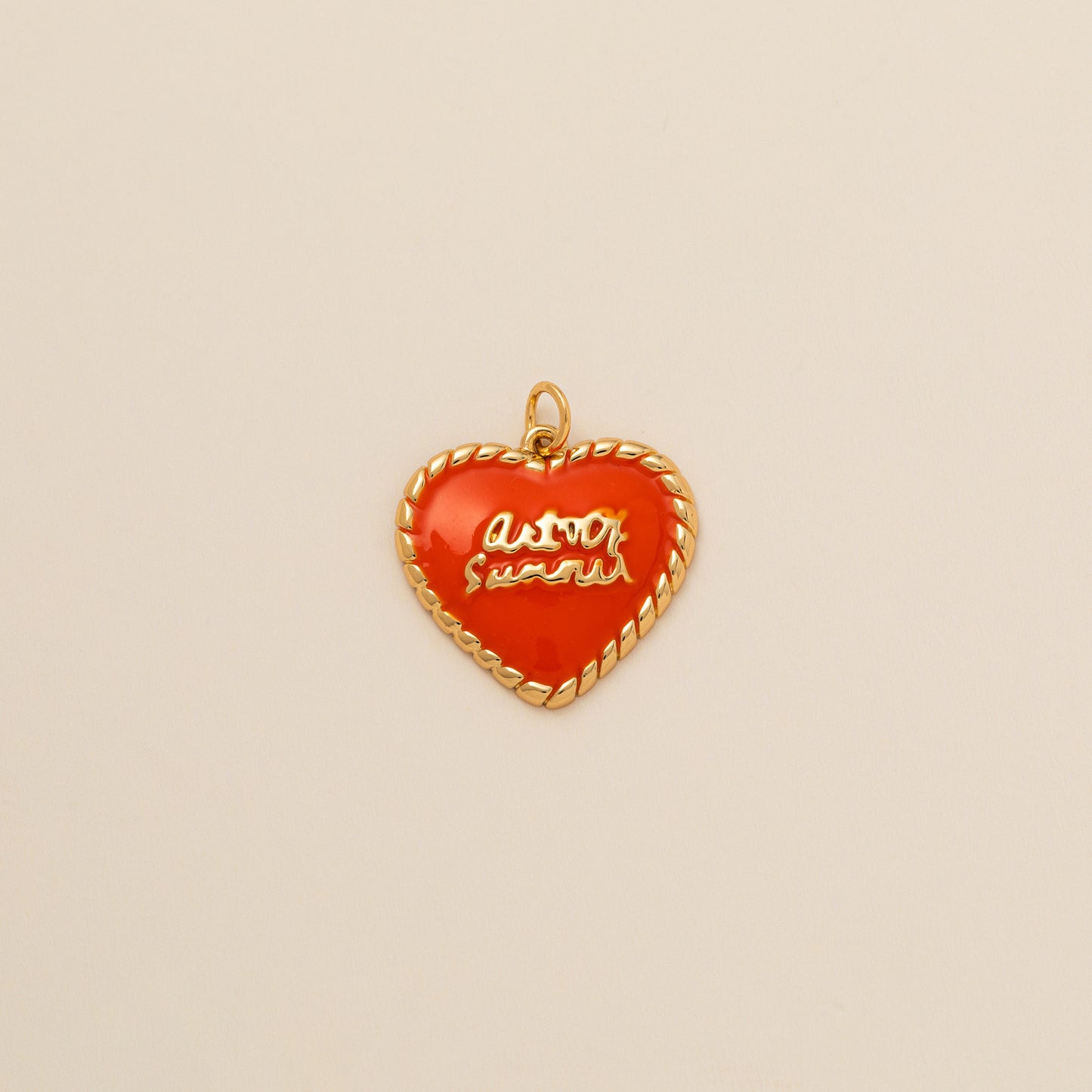 Minimalist Heart and Butterfly Brass and Ceramic Pendant Necklace