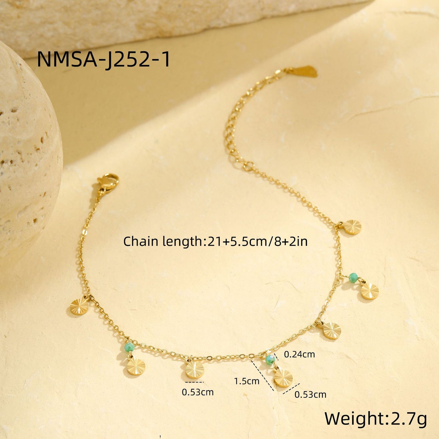 Collana Geometrica alla Moda in Acciaio Inossidabile con Placcatura in Oro 18K per Donna, Delicata Catena alla Clavicole