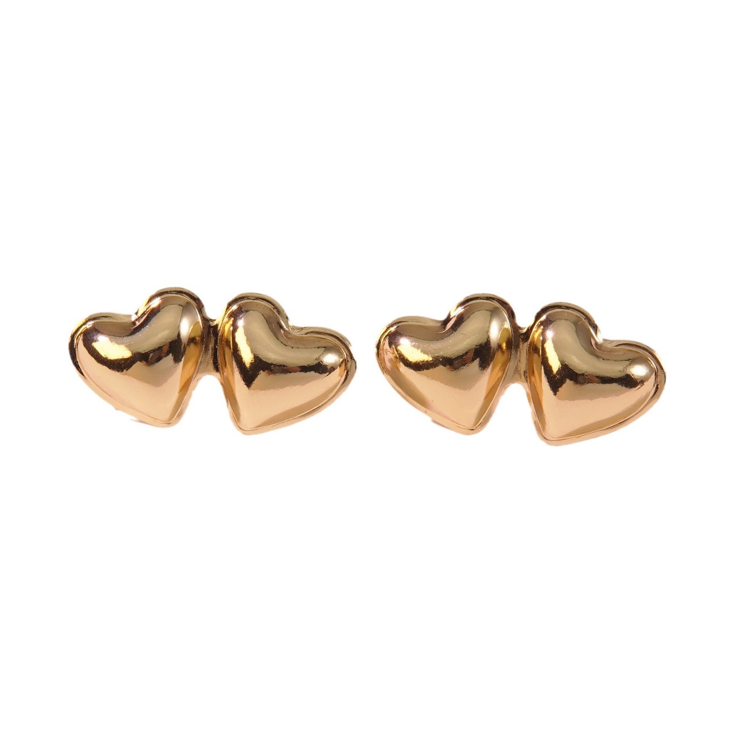 Sweet Streetwear Heart Plated Stainless Steel Earrings