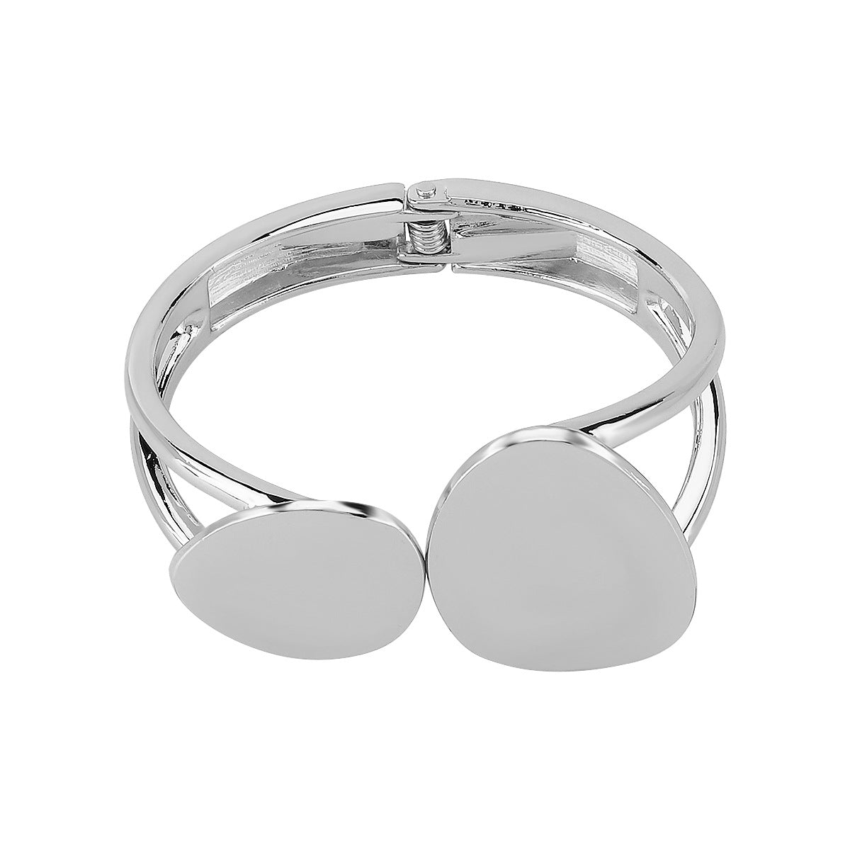 Elegante Pulsera Primaveral Minimalista de Lujo para Mujer, Fabricada en Aleación con Acabado Chapado y Diseño Circular Geométrico