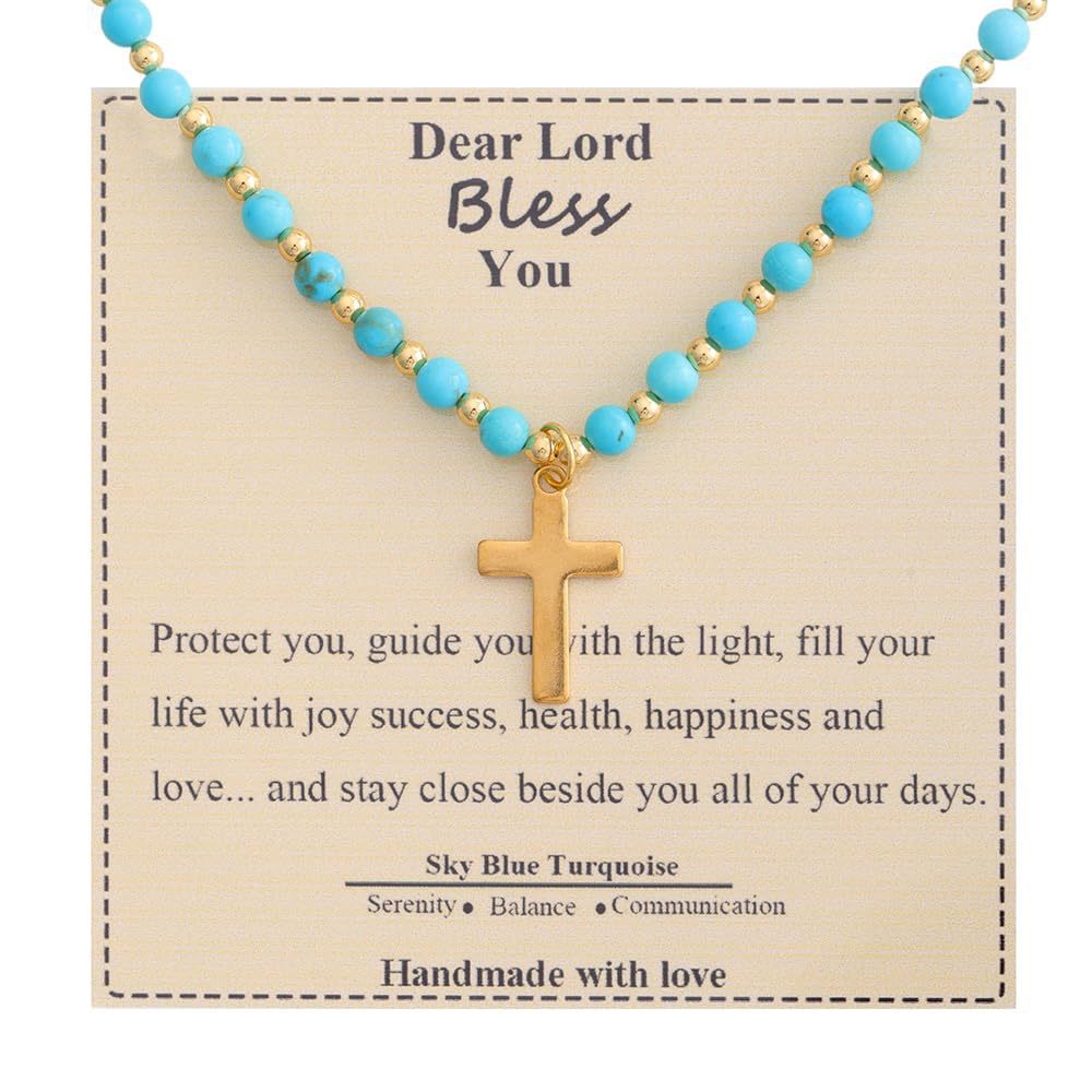 Elegant Geometric Cross Alloy Pendant Crystal Ball Chain Necklace for Women
