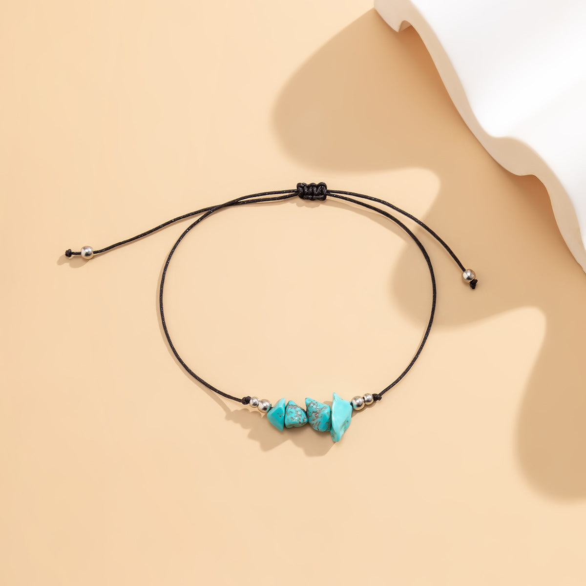 Bohemian Geometric Resin Beaded Adjustable Anklet for Women
