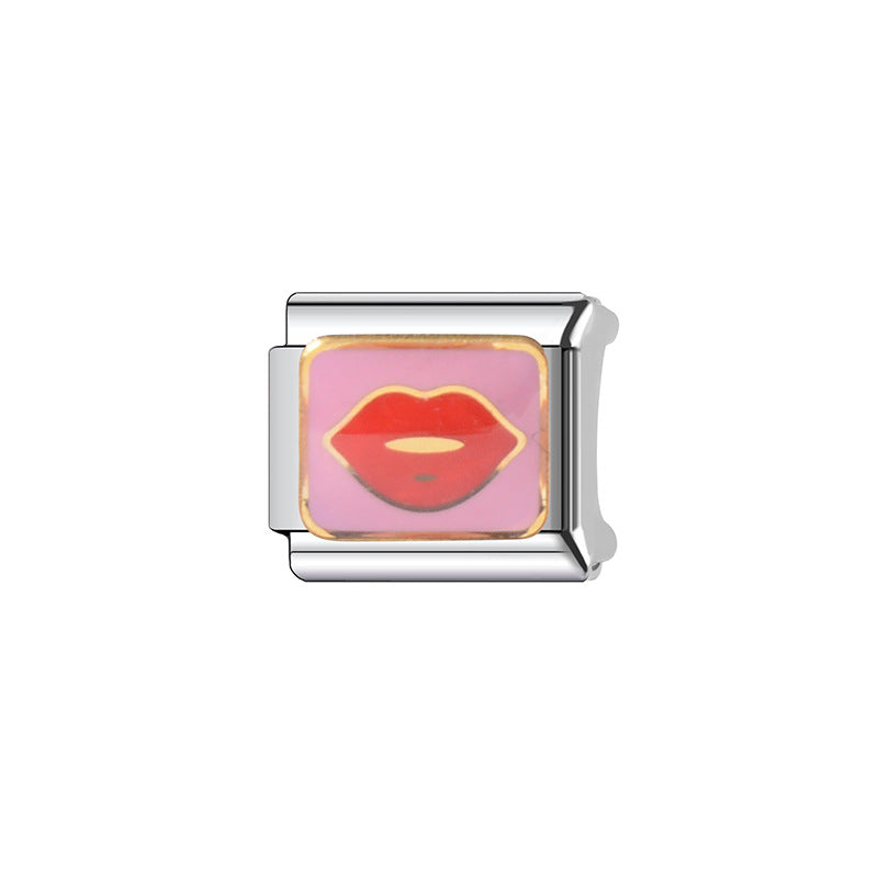 Vintage Sweet Heart Shaped Stainless Steel Plated DIY Charm Bar