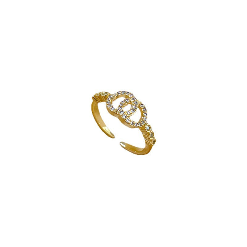 Anello da Donna Minimalista con Corona Placcata Oro in Ottone
