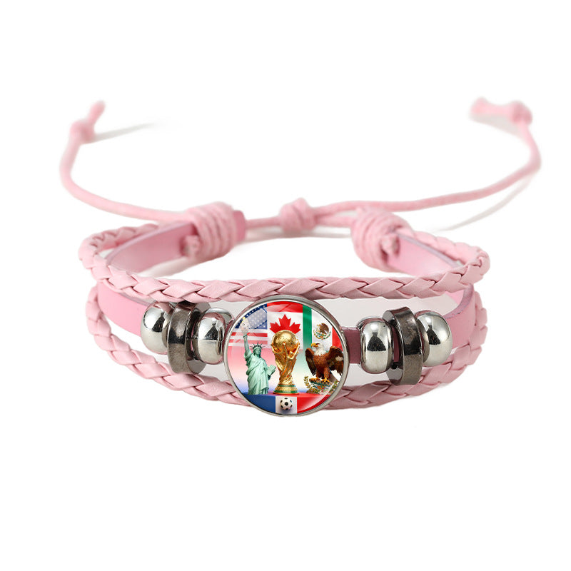 Casual Geometric Plated Leather Bracelet Unisex Fashion Wristband