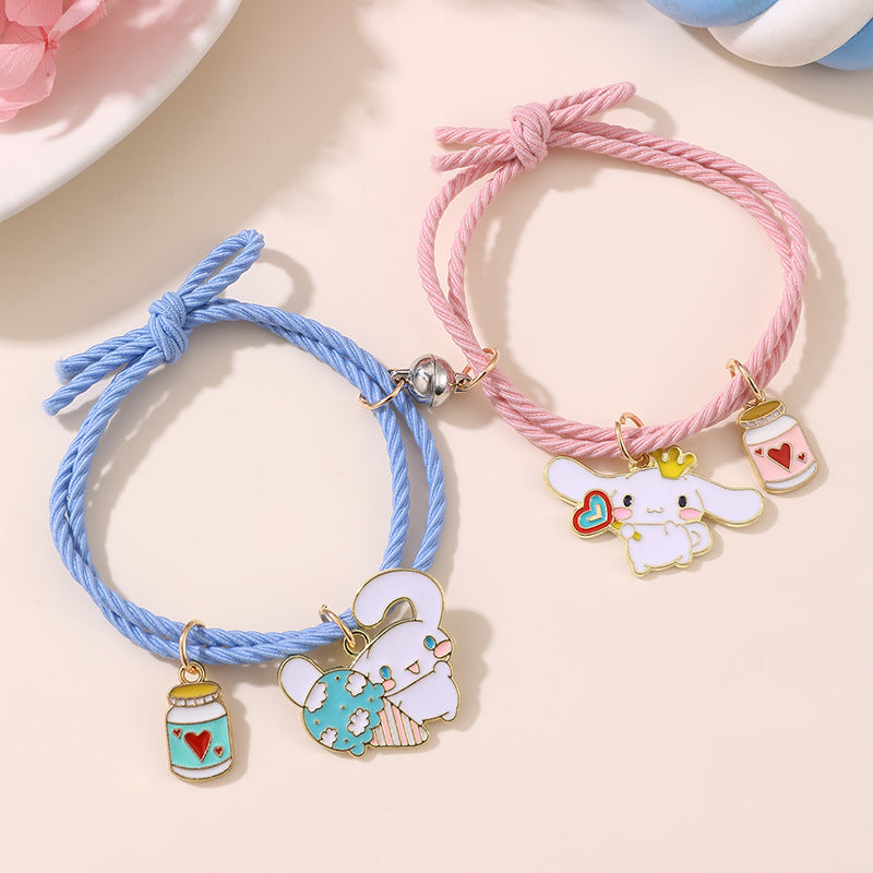 Set di braccialetti per bambini in resina fatti a mano con chiusura magnetica e design a forma di stella, regalo di compleanno per bambine