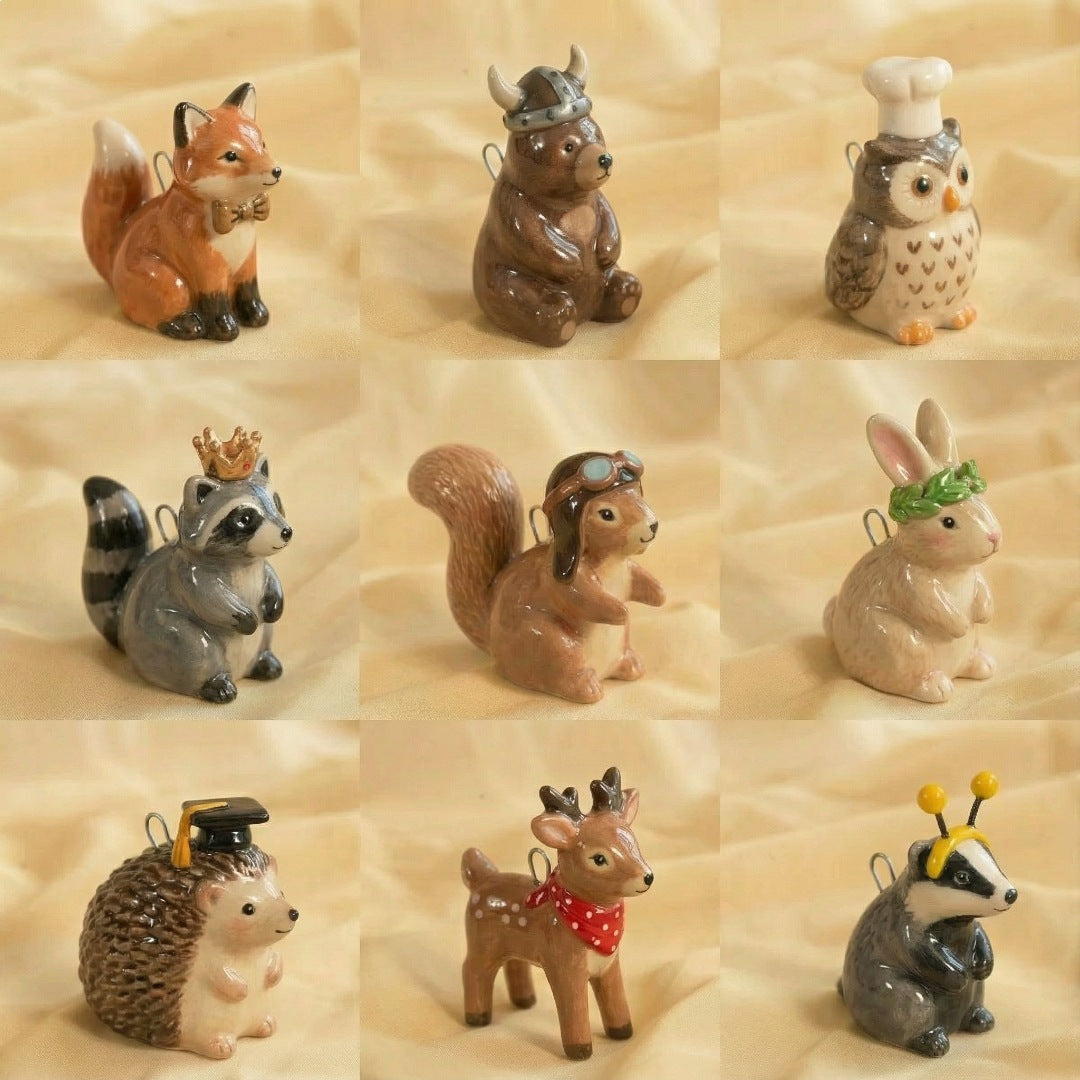 Casual Drip Oil Plated Brass Animal Charm Bar Pendant