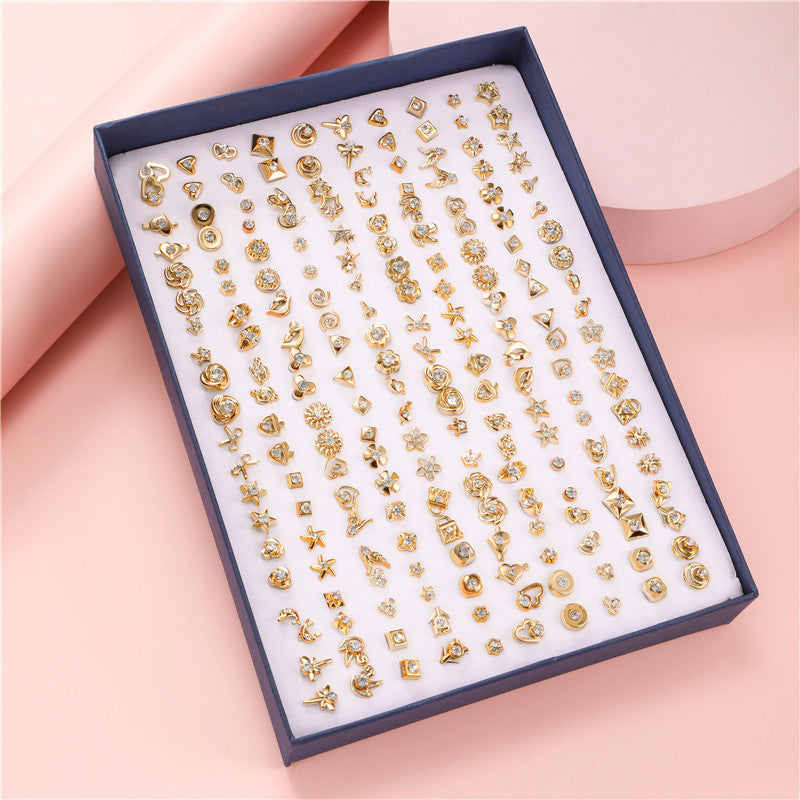 Creative Resin Animal Star Floral Stud Earrings Set for Women