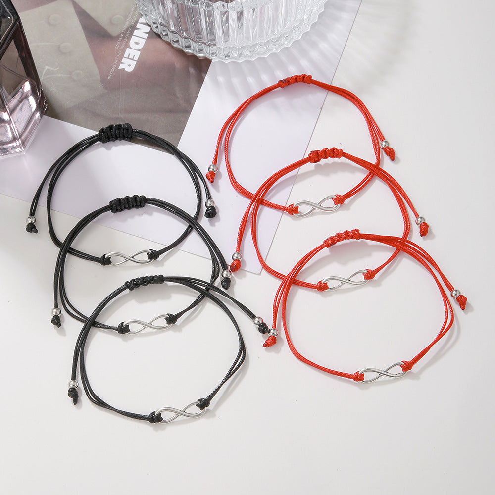 Handmade Geometric Round Alloy Bracelet for Unisex