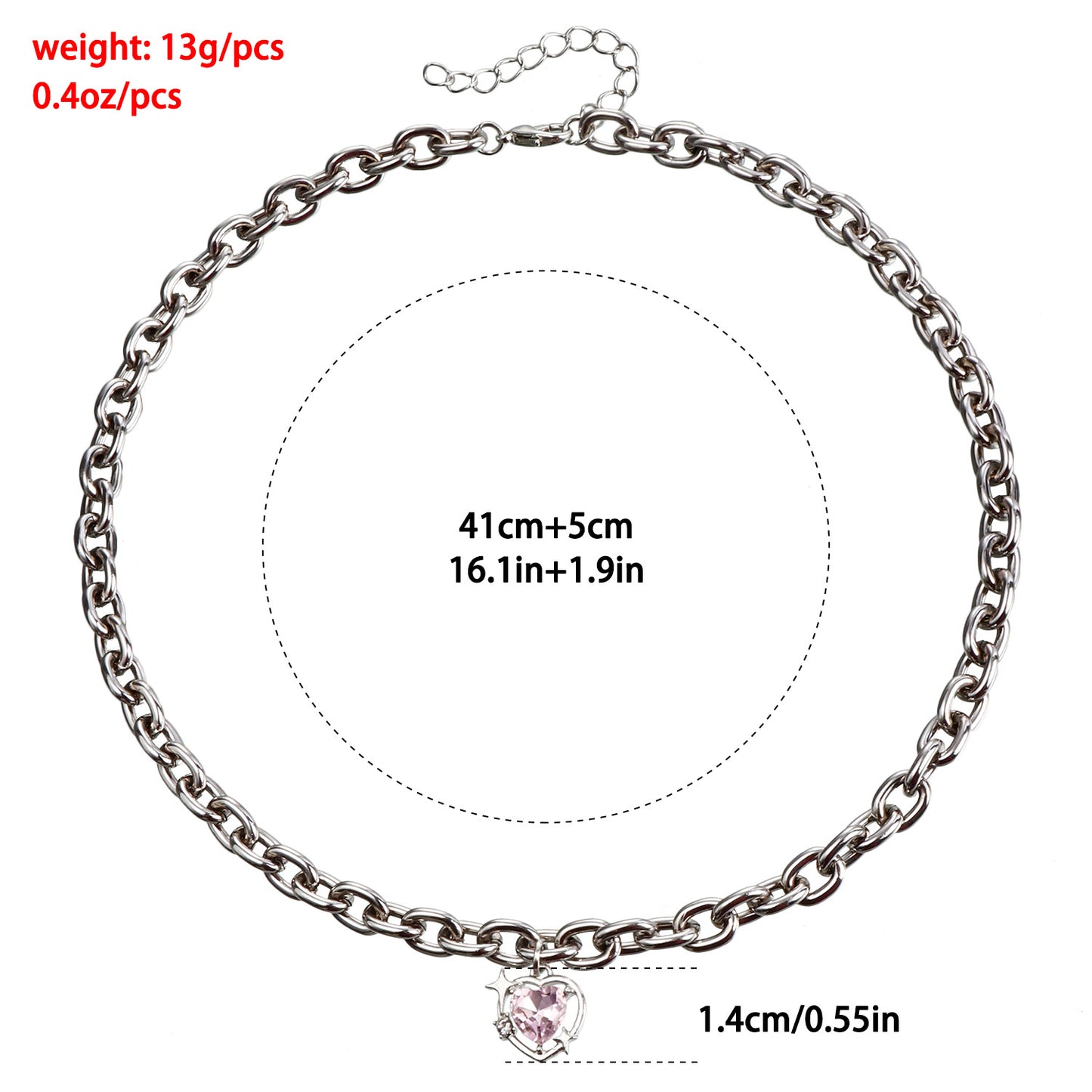 Collar Minimalista con Colgante de Aleación con Forma de Corazón para Mujer con Delicada Cadena a la Clavícula
