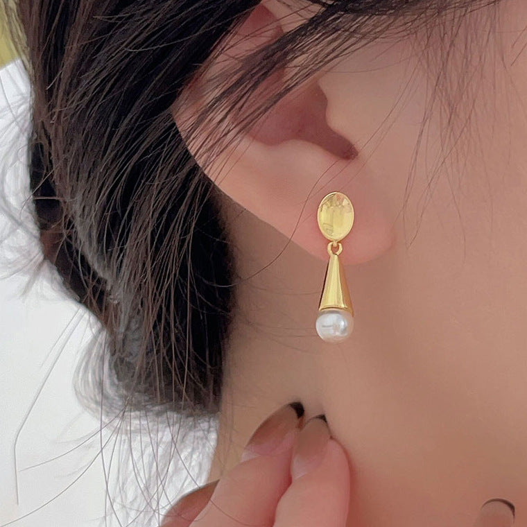 Orecchini a perno in argento sterling 925 stile coreano minimalista con accento quadrato smussato geometrico