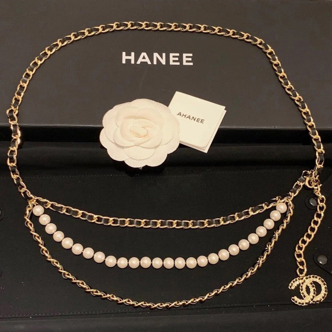 Collana da Donna con Iniziale in Perla, Dolce Lusso, Ottone Placcato Oro