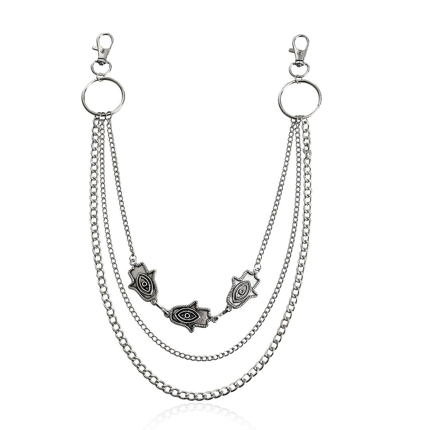 Punk Minimalist Skull Metal Waist Chain for Women