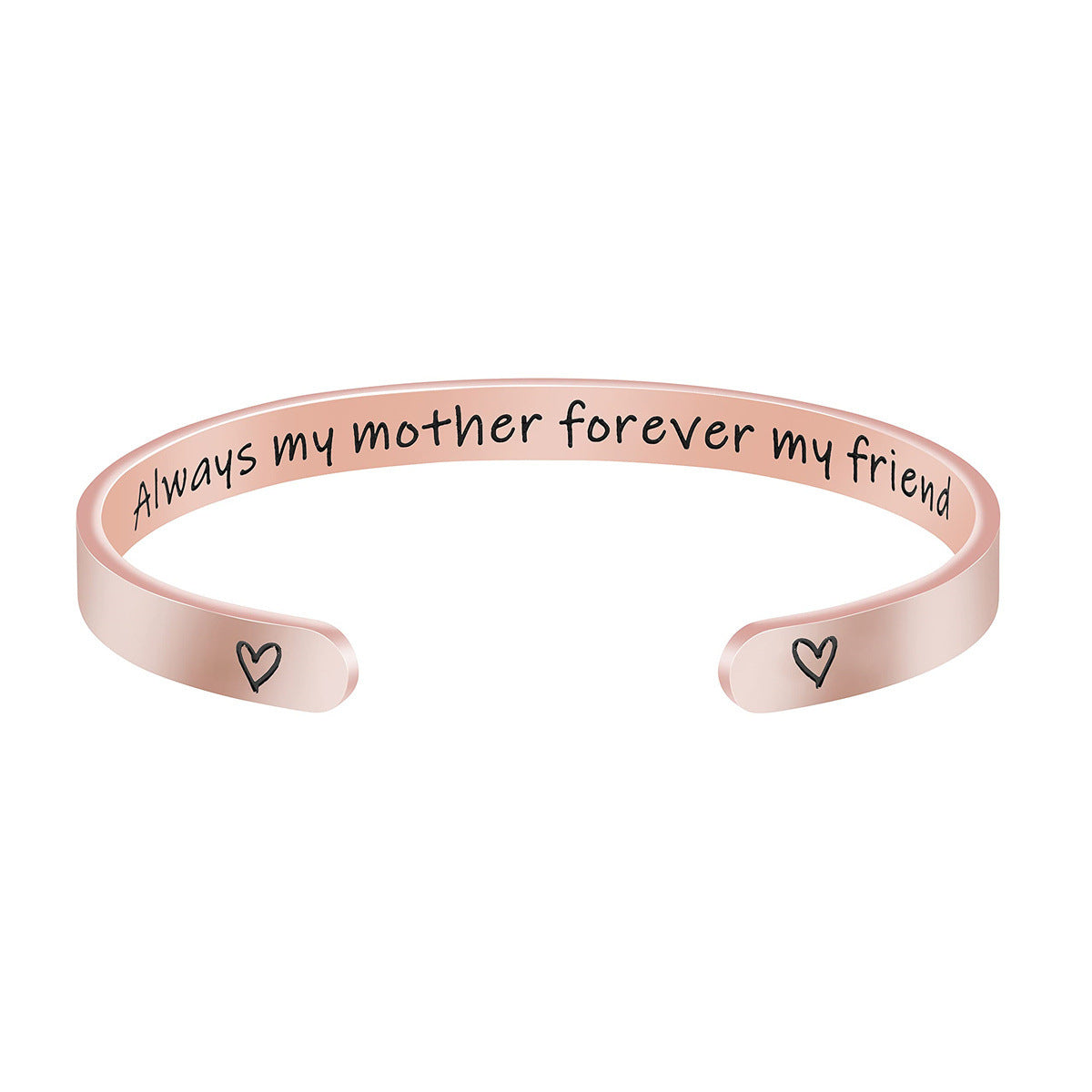Pulsera de acero inoxidable de moda para mujer con acabado chapado, regalo ideal de Navidad, cumpleaños, Acción de Gracias para mamá
