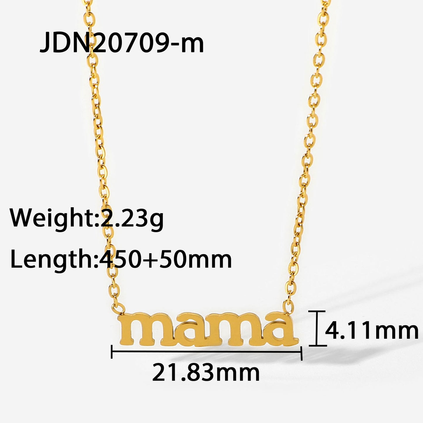 Trendy Geometric 18K Gold Plated Titanium Steel Pendant Necklace for Women
