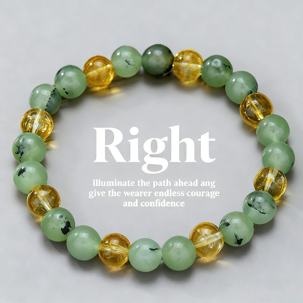 Fashion Casual Business Crystal Beaded Bracelet Unisex Hand Jewelry