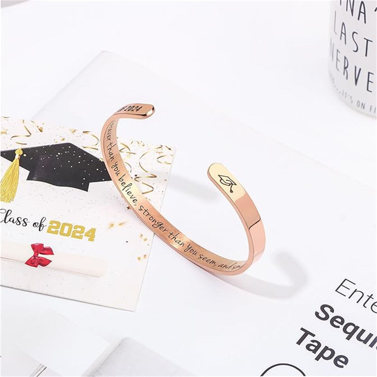 Pulsera de acero inoxidable de moda para mujer con acabado chapado, regalo ideal de Navidad, cumpleaños, Acción de Gracias para mamá
