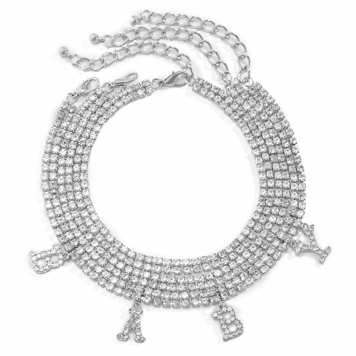 Set di bracciali da donna in lega con strass e lettere geometriche, stile minimalista, gioielli eleganti per matrimoni, souvenir di viaggio, regalo per dipendenti