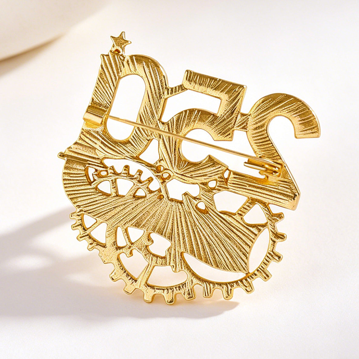 Fashionable Zinc Alloy Rhinestone Inlay Brooch for US Independence Day Commemoration Unisex Pin Badge