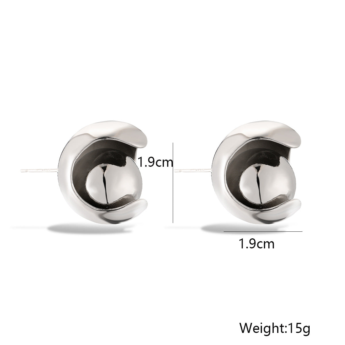 Minimalist Geometric Copper Ball Stud Earrings with Micro-Pavé Detailing for Women